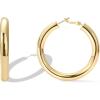 imagePAVOI 14K Gold Plated Sterling Silver Post Hoops  Lightweight Chunky Hoops Huggies  Thick Gold Hoop Earrings for Women500 Millimeters