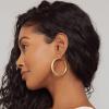 imagePAVOI 14K Gold Plated Sterling Silver Post Hoops  Lightweight Chunky Hoops Huggies  Thick Gold Hoop Earrings for Women500 Millimeters