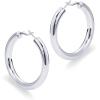 imagePAVOI 14K Gold Plated Sterling Silver Post Hoops  Lightweight Chunky Hoops Huggies  Thick Gold Hoop Earrings for Women500 Millimeters