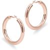 imagePAVOI 14K Gold Plated Sterling Silver Post Hoops  Lightweight Chunky Hoops Huggies  Thick Gold Hoop Earrings for Women500 Millimeters
