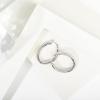 imagePAVOI 14K Gold Plated Sterling Silver Post Monet Oval Chunky Lightweight Hoop Earrings for WomenWhite