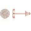 imagePAVOI 14K Gold Plated Sterling Silver Post Stud Earrings for Women  Pave CZ Mini Disc  Gold Earrings for WomenRose Gold
