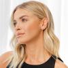 imagePAVOI 14K Gold Plated Thin Square Edge Open Hoop Earrings for Women  Trendy Lightweight Open Hoops100 Millimeters