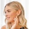 imagePAVOI 14K Gold Plated Thin Square Edge Open Hoop Earrings for Women  Trendy Lightweight Open Hoops100 Millimeters
