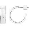 imagePAVOI 14K Gold Plated Thin Square Edge Open Hoop Earrings for Women  Trendy Lightweight Open Hoops14 Millimeters