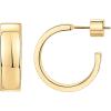 imagePAVOI 14K Gold Plated Thin Square Edge Open Hoop Earrings for Women  Trendy Lightweight Open Hoops14 Millimeters