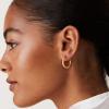 imagePAVOI 14K Gold Plated Thin Square Edge Open Hoop Earrings for Women  Trendy Lightweight Open Hoops20 Millimeters