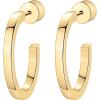 imagePAVOI 14K Gold Plated Thin Square Edge Open Hoop Earrings for Women  Trendy Lightweight Open Hoops20 Millimeters