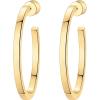 imagePAVOI 14K Gold Plated Thin Square Edge Open Hoop Earrings for Women  Trendy Lightweight Open Hoops30 Millimeters