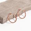 imagePAVOI 14K Gold Plated Thin Square Edge Open Hoop Earrings for Women  Trendy Lightweight Open Hoops30 Millimeters