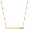 imagePAVOI 14K Gold Plated Crystal Birthstone Bar Necklace  Dainty Necklace  Gold Necklaces for WomenYellow Gold