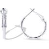 imagePAVOI 14K Gold Plated Sterling Silver Post Hoops  Large Hoops Earring  Lightwight Gold Hoop Earrings for WomenWhite Gold