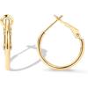 imagePAVOI 14K Gold Plated Sterling Silver Post Hoops  Large Hoops Earring  Lightwight Gold Hoop Earrings for WomenYellow Gold