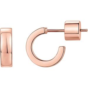 imagePAVOI 14K Gold Plated Thin Square Edge Open Hoop Earrings for Women  Trendy Lightweight Open Hoops100 Millimeters