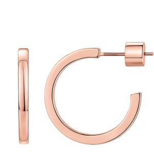 imagePAVOI 14K Gold Plated Thin Square Edge Open Hoop Earrings for Women  Trendy Lightweight Open Hoops20 Millimeters