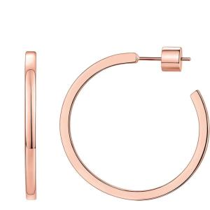 imagePAVOI 14K Gold Plated Thin Square Edge Open Hoop Earrings for Women  Trendy Lightweight Open Hoops30 Millimeters