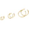 imagePAVOI 14K Gold Plated Hoop Earrings for Women  2mm Thick Infinity Hoops  Lightweight Loop Earrings Set450 Millimeters