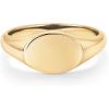 imagePAVOI 14K Gold Plated Pinky Signet Ring for Women  Lightweight Statement Bands  Chunky Signet Stackable RingsYellow Gold