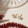 imagePAVOI 14K Gold Plated Sterling Silver Constellation Ear Climbers  3 Stone Ear Crawler Earrings for WomenRose Gold