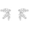 imagePAVOI 14K Gold Plated Sterling Silver Constellation Ear Climbers  3 Stone Ear Crawler Earrings for WomenWhite Gold