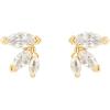 imagePAVOI 14K Gold Plated Sterling Silver Constellation Ear Climbers  3 Stone Ear Crawler Earrings for WomenYellow Gold