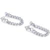 imagePAVOI 18K Gold Plated Sterling Silver Dangle Chain Earrings for Women  Cubic Zirconia Studs ampamp Earscapes EarringsWhite Gold