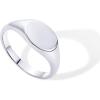imagePAVOI 14K Gold Plated Pinky Signet Ring for Women  Lightweight Statement Bands  Chunky Signet Stackable RingsWhite Gold