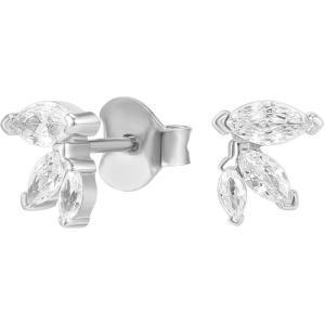 imagePAVOI 14K Gold Plated Sterling Silver Constellation Ear Climbers  3 Stone Ear Crawler Earrings for WomenWhite Gold