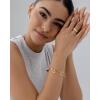 imagePAVOI 14K Gold Plated Adjustable Bracelet for Women  Twisted Bar ampamp Paperclip Charm Chain Bracelets with Moon Evil Eye Teddy Bear Heart Lock Airplane Dog Cowboy Boot Cat Cupid ampamp More  Fashion JewelryCat
