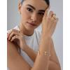 imagePAVOI 14K Gold Plated Adjustable Bracelet for Women  Twisted Bar ampamp Paperclip Charm Chain Bracelets with Moon Evil Eye Teddy Bear Heart Lock Airplane Dog Cowboy Boot Cat Cupid ampamp More  Fashion JewelryTurtle