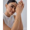 imagePAVOI 14K Gold Plated Adjustable Bracelet for Women  Twisted Bar ampamp Paperclip Charm Chain Bracelets with Moon Evil Eye Teddy Bear Heart Lock Airplane Dog Cowboy Boot Cat Cupid ampamp More  Fashion JewelryDog