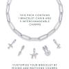 imagePAVOI 14K Gold Plated Adjustable Bracelet for Women  Twisted Bar ampamp Paperclip Charm Chain Bracelets with Moon Evil Eye Teddy Bear Heart Lock Airplane Dog Cowboy Boot Cat Cupid ampamp More  Fashion JewelryDog