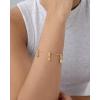 imagePAVOI 14K Gold Plated Adjustable Bracelet for Women  Twisted Bar ampamp Paperclip Charm Chain Bracelets with Moon Evil Eye Teddy Bear Heart Lock Airplane Dog Cowboy Boot Cat Cupid ampamp More  Fashion JewelryTurtle