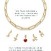 imagePAVOI 14K Gold Plated Adjustable Bracelet for Women  Twisted Bar ampamp Paperclip Charm Chain Bracelets with Moon Evil Eye Teddy Bear Heart Lock Airplane Dog Cowboy Boot Cat Cupid ampamp More  Fashion JewelryCat