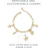 imagePAVOI 14K Gold Plated Adjustable Bracelet for Women  Twisted Bar ampamp Paperclip Charm Chain Bracelets with Moon Evil Eye Teddy Bear Heart Lock Airplane Dog Cowboy Boot Cat Cupid ampamp More  Fashion JewelryDog