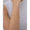 imagePAVOI 14K Gold Plated Adjustable Bracelet for Women  Twisted Bar ampamp Paperclip Charm Chain Bracelets with Moon Evil Eye Teddy Bear Heart Lock Airplane Dog Cowboy Boot Cat Cupid ampamp More  Fashion JewelryDog