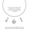 imagePAVOI 14K Gold Plated Bracelet for Women  Adjustable 7Inch Sliding Ball Charm Bracelet Set with Removable Horseshoe Heart and Cubic Zirconia Charms  Trendy Gold Chain JewelryButterfly