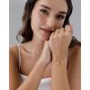 imagePAVOI 14K Gold Plated Bracelet for Women  Adjustable 7Inch Sliding Ball Charm Bracelet Set with Removable Horseshoe Heart and Cubic Zirconia Charms  Trendy Gold Chain JewelryHeart