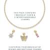 imagePAVOI 14K Gold Plated Bracelet for Women  Adjustable 7Inch Sliding Ball Charm Bracelet Set with Removable Horseshoe Heart and Cubic Zirconia Charms  Trendy Gold Chain JewelryButterfly