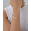 imagePAVOI 14K Gold Plated Bracelet for Women  Adjustable 7Inch Sliding Ball Charm Bracelet Set with Removable Horseshoe Heart and Cubic Zirconia Charms  Trendy Gold Chain JewelryButterfly