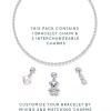 imagePAVOI 14K Gold Plated Bracelet for Women  Adjustable 7Inch Sliding Ball Charm Bracelet Set with Removable Horseshoe Heart and Cubic Zirconia Charms  Trendy Gold Chain JewelryTeddy Bear