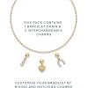 imagePAVOI 14K Gold Plated Bracelet for Women  Adjustable 7Inch Sliding Ball Charm Bracelet Set with Removable Horseshoe Heart and Cubic Zirconia Charms  Trendy Gold Chain JewelryHeart