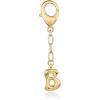 imagePAVOI 14K Gold Plated Bubble Letter Bag Charm for Handbags  Gold Initial Letter Keychain for Women  Chunky Purse Charm GiftB