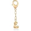 imagePAVOI 14K Gold Plated Bubble Letter Bag Charm for Handbags  Gold Initial Letter Keychain for Women  Chunky Purse Charm GiftE