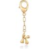 imagePAVOI 14K Gold Plated Bubble Letter Bag Charm for Handbags  Gold Initial Letter Keychain for Women  Chunky Purse Charm GiftK