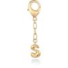 imagePAVOI 14K Gold Plated Bubble Letter Bag Charm for Handbags  Gold Initial Letter Keychain for Women  Chunky Purse Charm GiftS