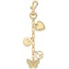 imagePAVOI 14K Gold Plated Chain Bag Charm for Handbags  Trendy Removable Motif Charms Keychain for Women  Purse Accessory GiftPeace  Love