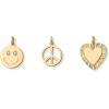 imagePAVOI 14K Gold Plated Chain Bag Charm for Handbags  Trendy Removable Motif Charms Keychain for Women  Purse Accessory GiftPeace  Love