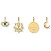 imagePAVOI 14K Gold Plated Cluster Toggle Pendant Heart Charm Necklace for Women  Chain Heart Star Gemstone Evil Eye Teardrop Cubic Zirconia Pendant Gold Charms NecklacesYellow Gold