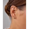 imagePAVOI 14K Gold Plated Dainty Flat Back Earrings for Women  Hypoallergenic Sterling Silver Posts Helix Cartilage Piercing Jewelry  Emoji Motif Bow Celestial Flatback Gold Stud Earrings Screw BackPalm Tree